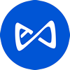 Logo oficial da criptomoeda Axie Infinity (AXS)
