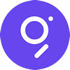 Logo oficial da criptomoeda The Graph (GRT)