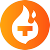 Logo oficial da criptomoeda Theta Fuel (TFUEL)
